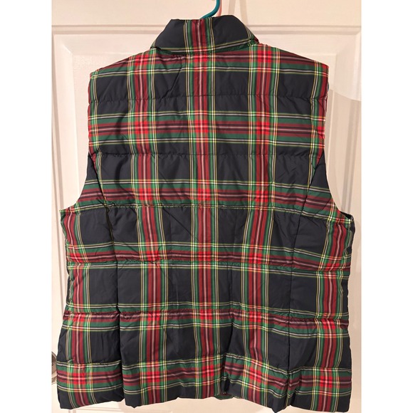 Talbots Womens Plaid Quilted Puffer Vest Pockets Full Zip Gingham Check XL - Picture 4 of 4